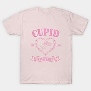 Cupid University T-Shirt, Cute Valentine's Day Shirt, Cute College Sweatshirt Classic T-Shirt, Neon Pink T-Shirt